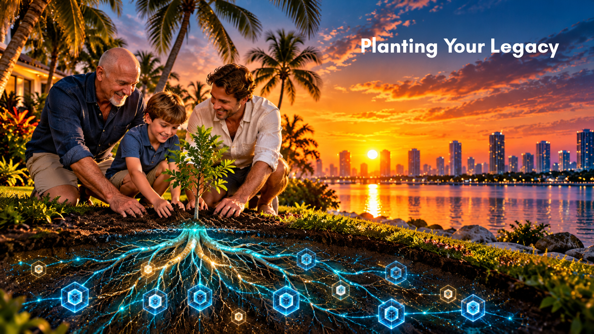 Planting Your Legacy — three generations planting a tree together